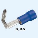 Motor Flachstecker Abzweig 6,3 blau